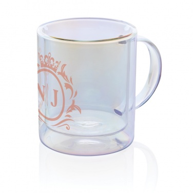 Logotrade advertising product image of: Deluxe double wall electroplated glass mug