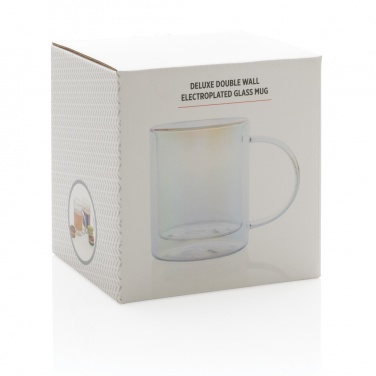 Logotrade advertising product image of: Deluxe double wall electroplated glass mug