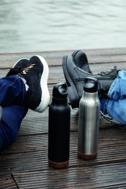 Logo trade business gifts image of: Cork leakproof vacuum flask