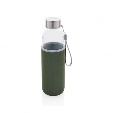 Logo trade promotional merchandise image of: Glass bottle with neoprene sleeve