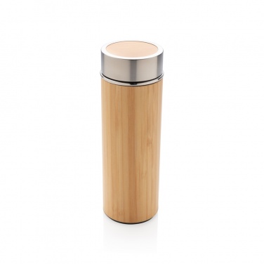 Logo trade promotional gift photo of: Leak proof bamboo vacuum bottle