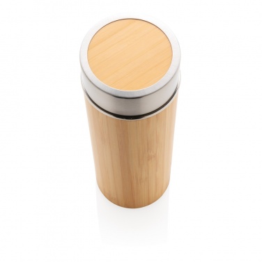 Logo trade promotional giveaway photo of: Leak proof bamboo vacuum bottle