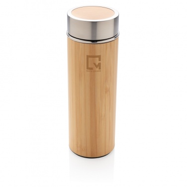 Logo trade business gift photo of: Leak proof bamboo vacuum bottle