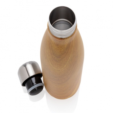 Logotrade promotional giveaways photo of: Vacuum insulated stainless steel bottle with wood print