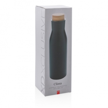 Logo trade promotional products image of: Clima leakproof vacuum bottle with steel lid