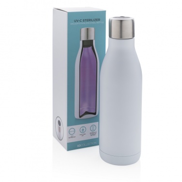 Logo trade promotional gift photo of: UV-C steriliser vacuum stainless steel bottle