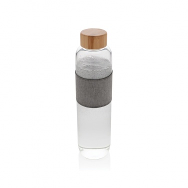 Logo trade advertising product photo of: Impact borosilicate glass bottle with bamboo lid