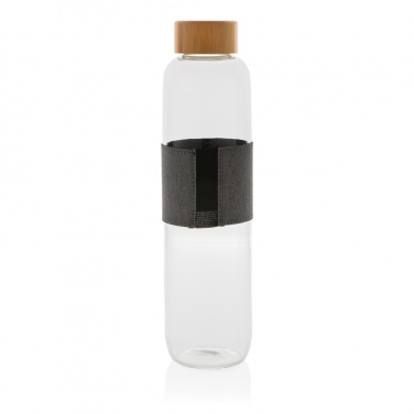 Logo trade promotional merchandise photo of: Impact borosilicate glass bottle with bamboo lid