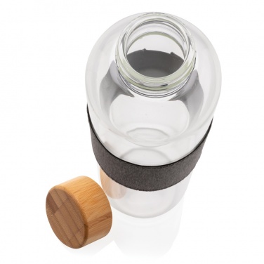 Logotrade promotional merchandise image of: Impact borosilicate glass bottle with bamboo lid