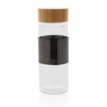 Logotrade promotional product image of: Impact double wall borosilicate glass bottle