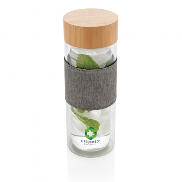 Logo trade promotional items image of: Impact double wall borosilicate glass bottle