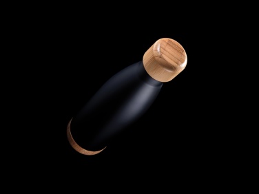 Logotrade promotional merchandise photo of: Vacuum stainless steel bottle with bamboo lid and bottom