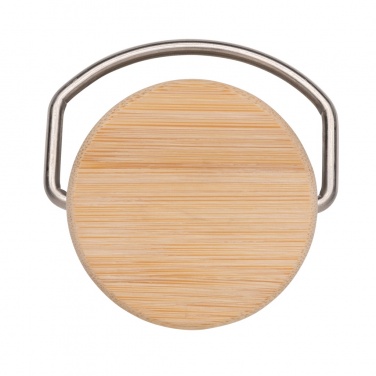 Logo trade advertising products image of: Modern stainless steel bottle with bamboo lid