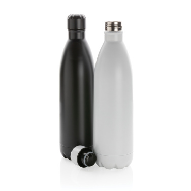 Logo trade business gifts image of: Solid colour vacuum stainless steel bottle 1L