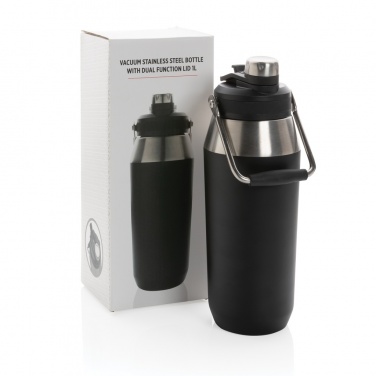 Logotrade business gifts photo of: Vacuum stainless steel dual function lid bottle 1L