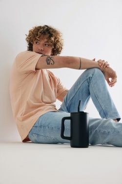 Logo trade promotional gifts image of: Cube RCS certified recycled steel mug 800ml