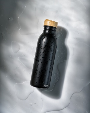 Logo trade promotional merchandise photo of: Avira Alcor RCS Re-steel single wall water bottle 600 ML