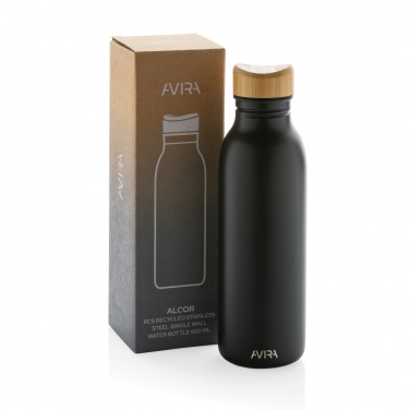 Logotrade promotional giveaway image of: Avira Alcor RCS Re-steel single wall water bottle 600 ML