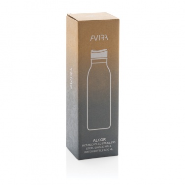 Logotrade advertising products photo of: Avira Alcor RCS Re-steel single wall water bottle 600 ML