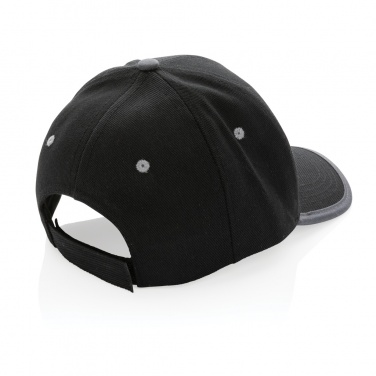 Logo trade promotional gifts image of: Impact AWARE™ Brushed rcotton 6 panel contrast cap 280gr