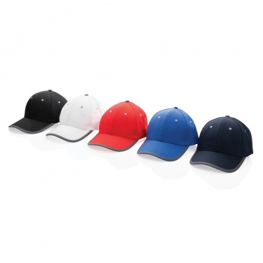 Logotrade business gift image of: Impact AWARE™ Brushed rcotton 6 panel contrast cap 280gr
