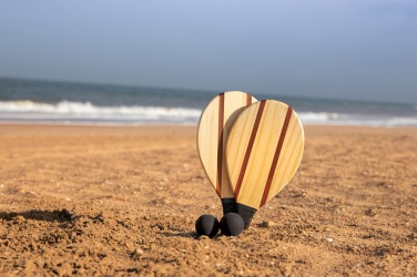 Logo trade business gifts image of: Wooden frescobol tennis set