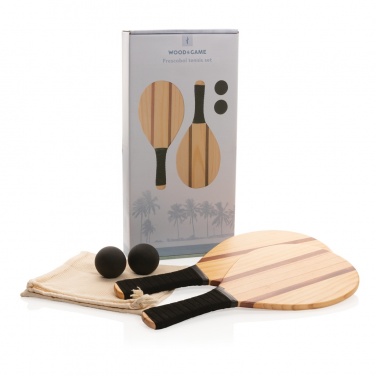 Logo trade corporate gift photo of: Wooden frescobol tennis set