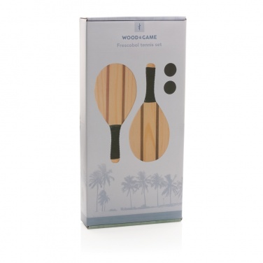 Logo trade business gifts image of: Wooden frescobol tennis set