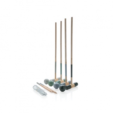 Logo trade promotional merchandise picture of: Wooden croquet set