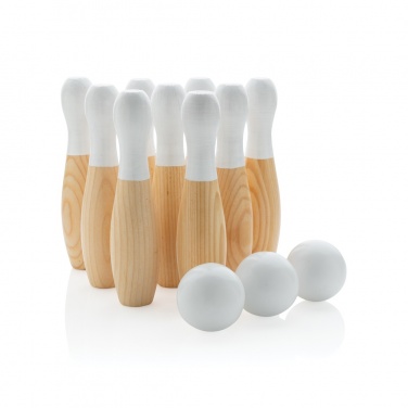 Logo trade promotional gift photo of: Wooden skittles set