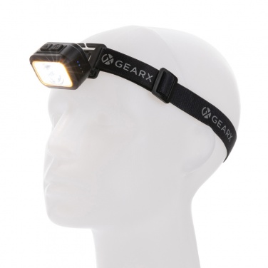 Logo trade business gifts image of: Gear X RCS rPlastic heavy duty head torch