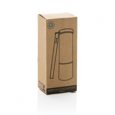 Logo trade promotional gifts image of: Bamboo and RCS certfied recycled plastic torch