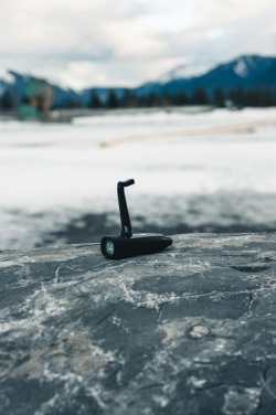 Logotrade promotional gifts photo of: Lightwave RCS rplastic USB-rechargeable torch with crank