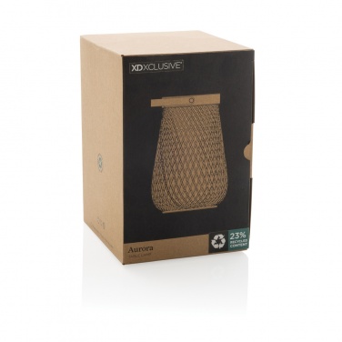 Logotrade promotional giveaway image of: Aurora RCS recycled plastic USB re-chargeable table lamp