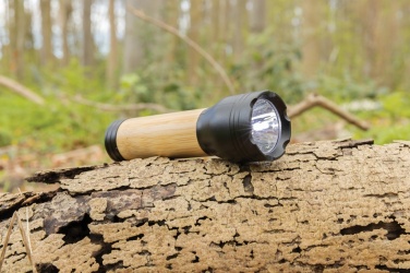 Logotrade promotional gift picture of: Lucid 1W RCS certified recycled plastic & bamboo torch