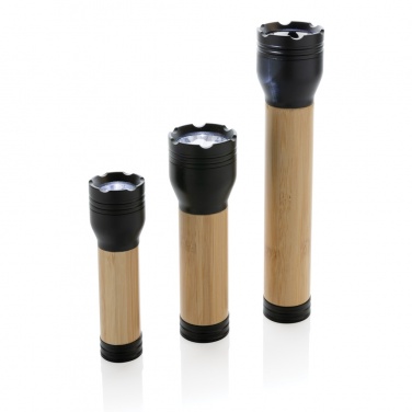 Logo trade business gift photo of: Lucid 3W RCS certified recycled plastic & bamboo torch