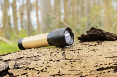Logotrade promotional merchandise image of: Lucid 3W RCS certified recycled plastic & bamboo torch
