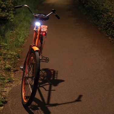 Logo trade promotional gift photo of: Lumino RCS recycled plastic USB re-chargeable bike light set
