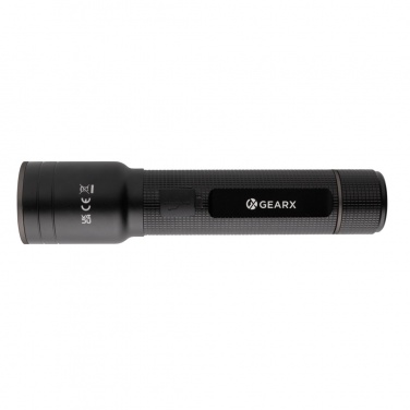 Logotrade promotional giveaway picture of: RCS recycled aluminum USB-rechargeable heavy duty torch