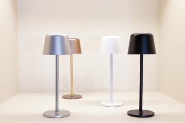 Logo trade promotional item photo of: Zenic RCS recycled plastic USB re-chargable table lamp