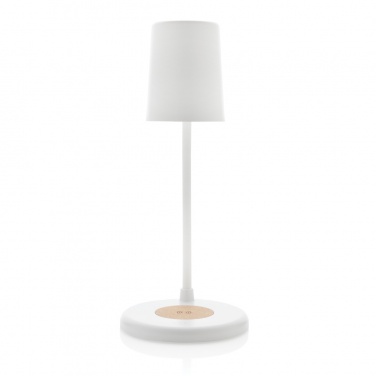 Logo trade corporate gift photo of: Zenara RCS recycled plastic and cork 15W wireless desk lamp