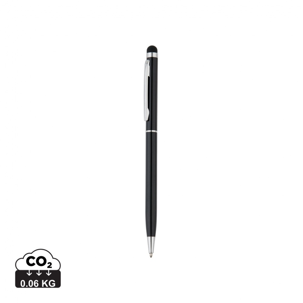 Logo trade promotional giveaway photo of: Thin metal stylus pen