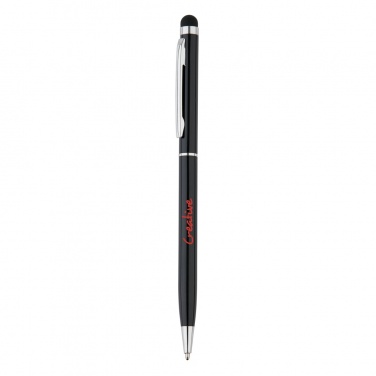 Logo trade promotional merchandise photo of: Thin metal stylus pen