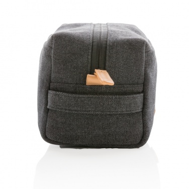 Logo trade promotional merchandise picture of: Canvas toiletry bag PVC free