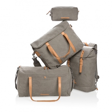 Logo trade promotional merchandise picture of: Canvas laptop bag PVC free