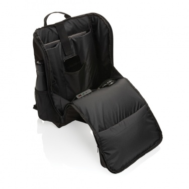 Logo trade promotional merchandise photo of: Pedro AWARE™ RPET deluxe backpack with 5W solar panel