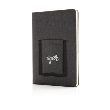 Logotrade advertising products photo of: Deluxe A5 Notebook with phone pocket