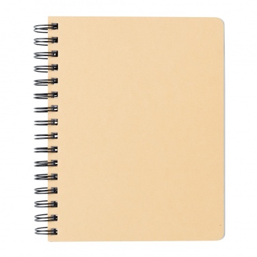 Logotrade business gift image of: A5 Kraft spiral notebook with sticky notes