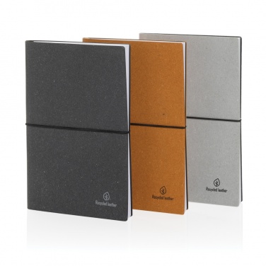 Logotrade promotional giveaways photo of: A5 recycled leather notebook