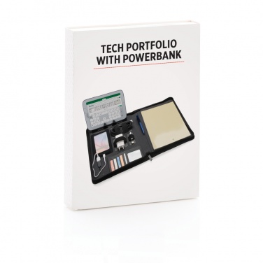 Logo trade promotional products image of: Tech portfolio with powerbank